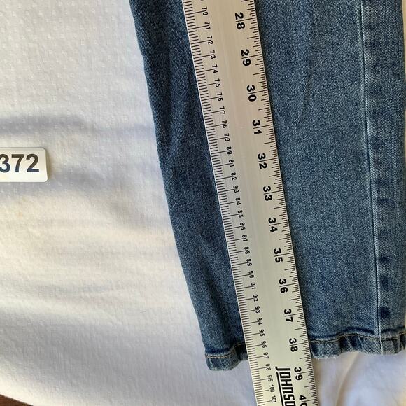 Cotton On Women Waxed & Ripped Denim Stretch Straight Leg Jeans size 8 US, Blue - Picture 3 of 13